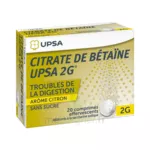 Citrate De Betaïne Upsa 2 G Comprimés Effervescents Sans Sucre Citron 2t/10 à Saint-Chef